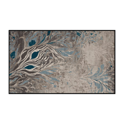 Machine Washable Black Area Rug