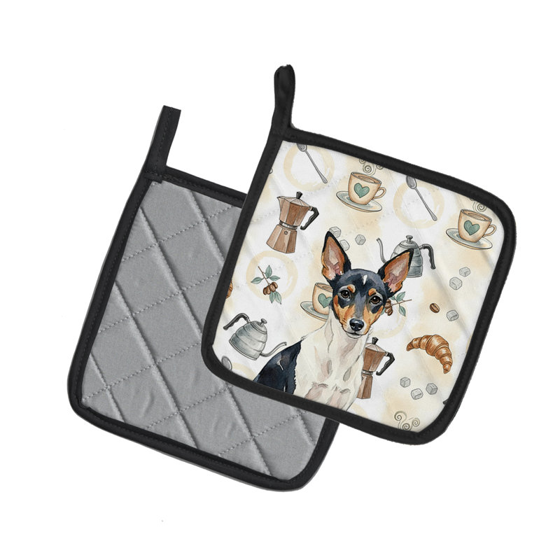 Paire de porte-pots Toy Fox Terrier