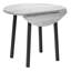Ensemble de table de salle à manger, ensemble de 3 pièces, petit, abattant 35 po, cuisine, métal noir, stratifié gris, contemporain, moderne