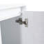 Rangement de salle de bain autoportant de 12 pouces, blanc brillant, porte à fermeture en douceur, contreplaqué et espace de rangement