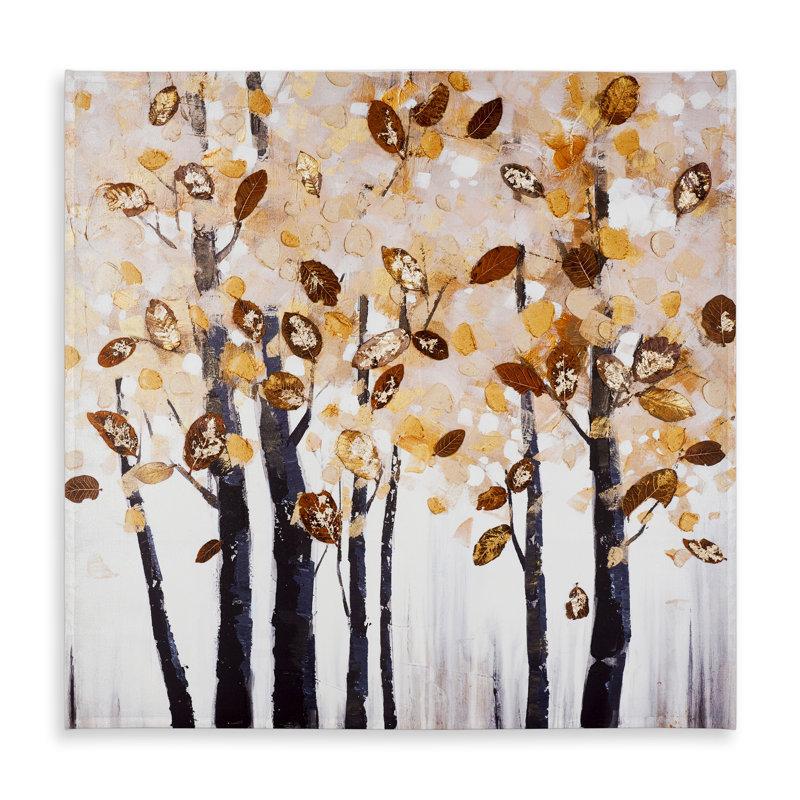 Texturized Leaves Trees Tablecloth | Indoor/Outdoor Home Decor