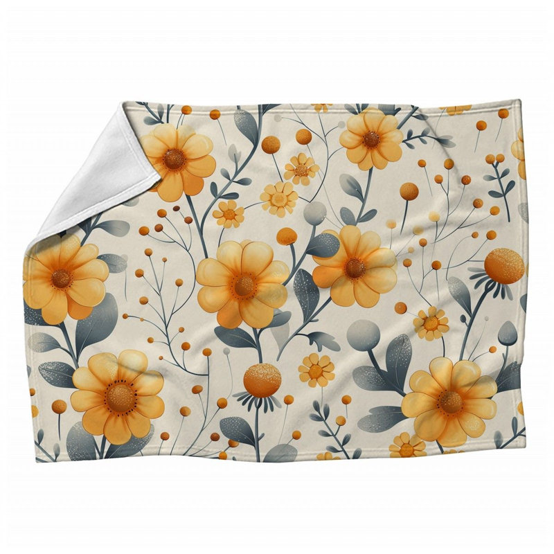Plain Weave Muslin Machine Printed Throw Blanket, 50" x 60"