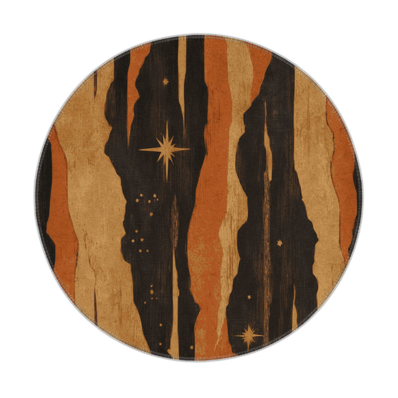 Rustling Horizons Indoor And Outdoor Area Rug, Round 5'