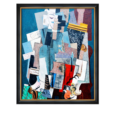 Reproduction d'art «Man with tuyau» par Pablo Picasso, estampe numérique sur toile de coton pour décoration intérieure