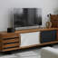 Colour contrast vintage solid wood TV cabinet