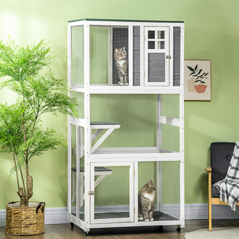 Maison d'extérieur en bois pour chat