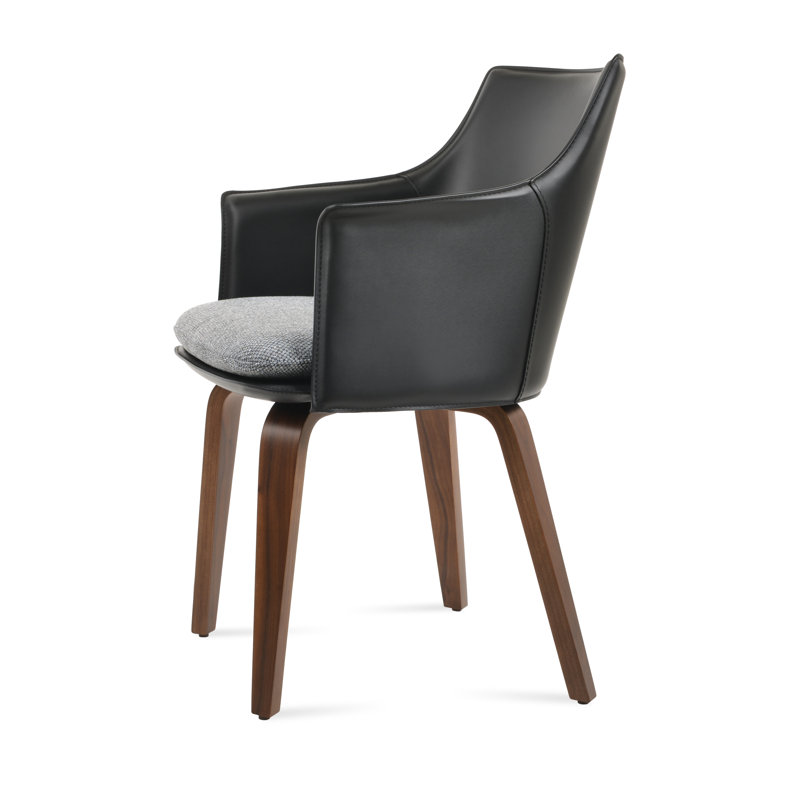 Briancon Plywood Chair, Walnut, Black
