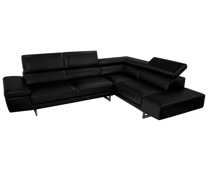 Canapé modulaire réversible Jessie, Face à la droite, Black