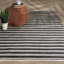 Palma 2x3 Hand Woven Performance Stripe Charcoal Fabric Rug-1333054957