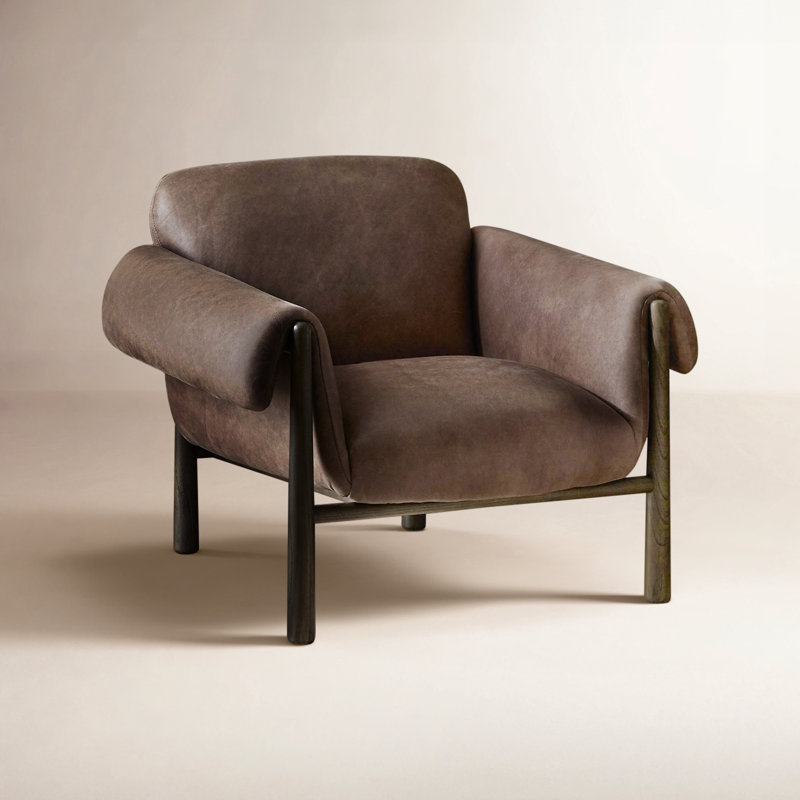 Olia Armchair, Palermo Cigar Top Grain Leather