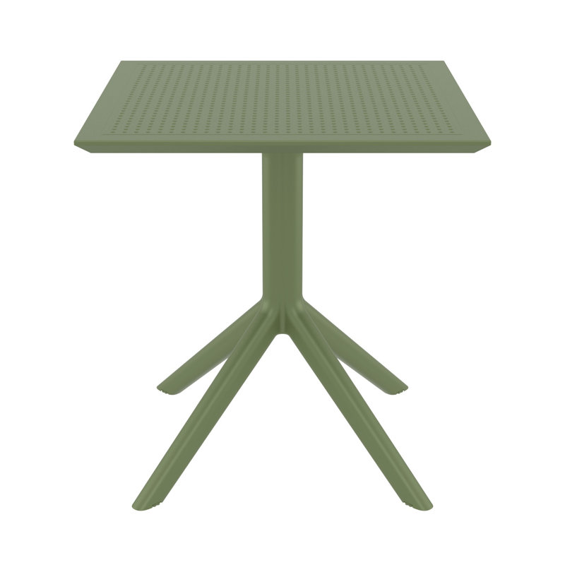 Table de salle à manger Farrah, Vert olive, 27.5" W x 27.5" L x 29.5" H, Non