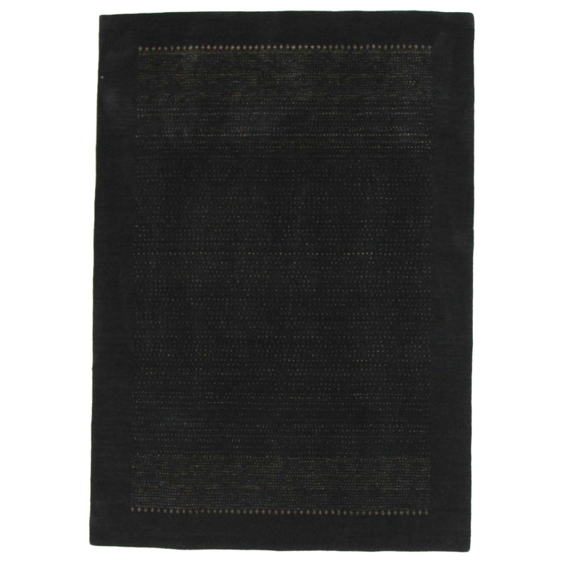 Luro Geometric Area Rug in Black