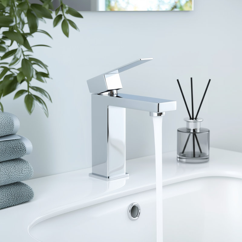 Single-Hole Single-handle Bathroom Faucet with Drain Assembly
