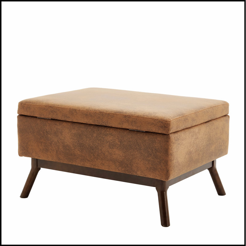 Table basse Mid-Century moderne avec rangement, banc multifonctionnel pour le salon et l'entrée