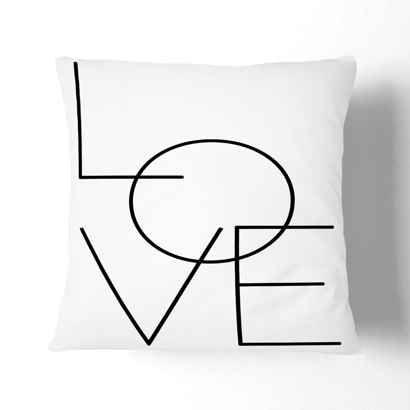 Square Cushion, 40cm H x 40cm W x 15cm D, Black