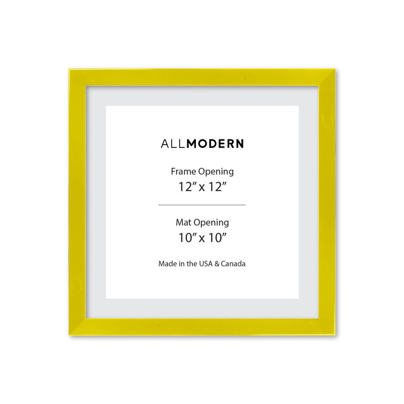 Cadre photo Benny, 12 po x 12 po, Tapis inclus, Jaune soleil levant