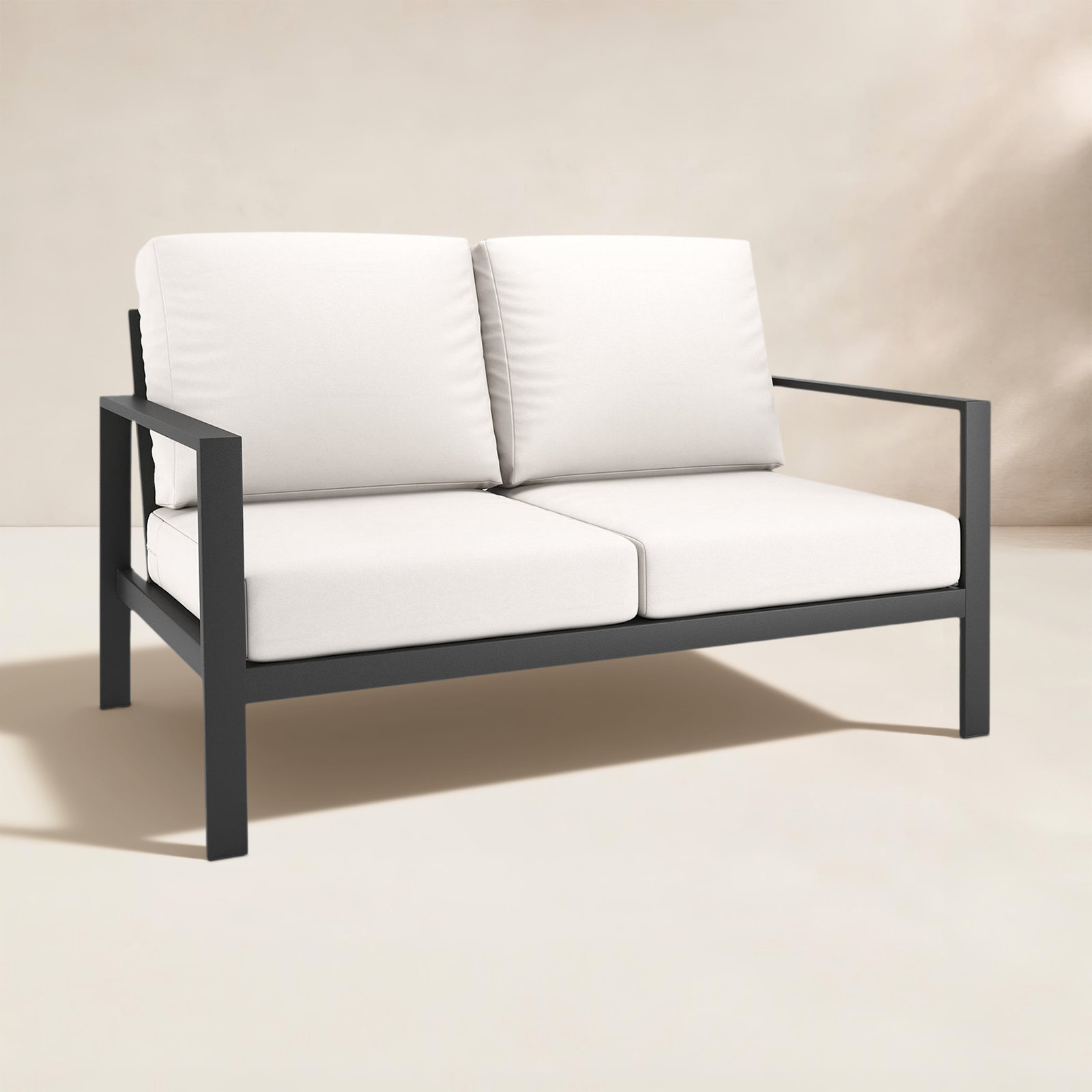 Townsend 55" Sunbrella® Patio Loveseat, Sunbrella Canvas Natural, No, None