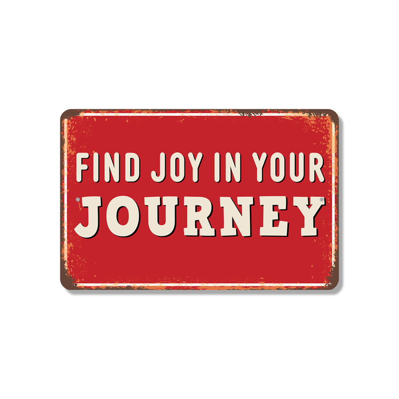 «Find Joy In Your Journey Street» (paquet de 2) en plastique 8 po x 12 po