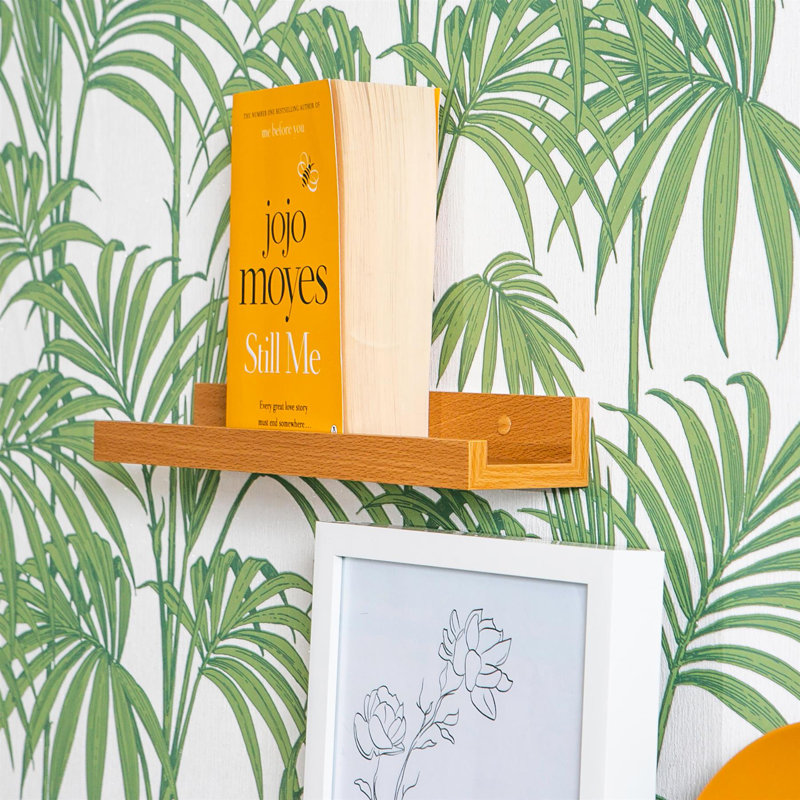 Harbour Housewares - Floating Picture Ledge Wall Shelf - Brown, Brown, 4cm H x 57cm W x 10cm D