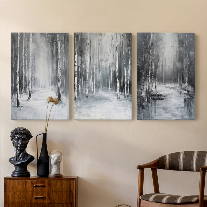Lanscape Study Series XIII - Ensemble de toiles tendues avec châssis Premium - Prêt à être accroché
