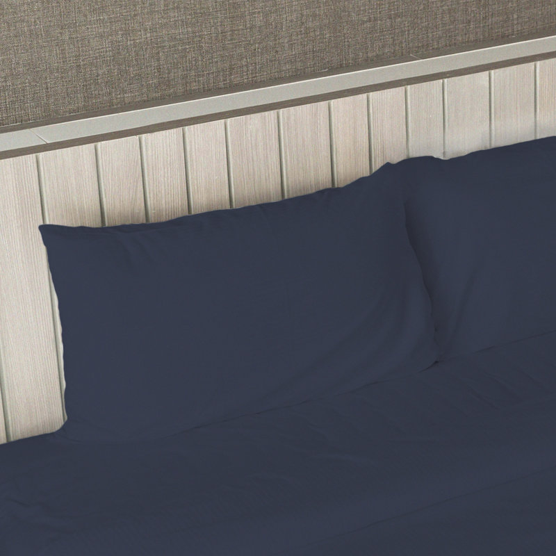 Microfiber Sheet Set, King Sheet Set + Fitted Sheet + 2 Pillowcases, Navy