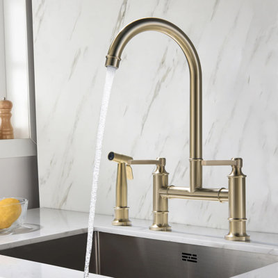 AWZTOO Kitchen Faucet with Side Spray