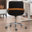 Home Office Chair - Upholstered Faux Leather Back Desk Chair, Ergonomic Executive Chair with Lumbar Support-389469667