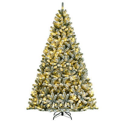 8' Lighted Pine Christmas Tree