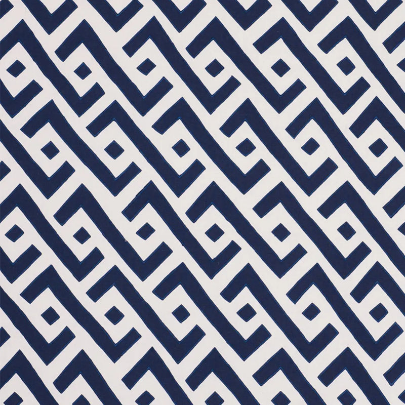 Tissu Schumacher x Miles Redd Safari, Bleu