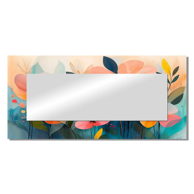 Botanical Wildflowers Petals In The Breeze I - Floral Accent Wall Mirror - Printed On Metal