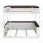 Grand lit superposé en bois avec tablettes et station de recharge USB-247671727