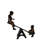 Playful Children on a See-Saw Bronze Statue Size: 76" x 27" x 59"H
