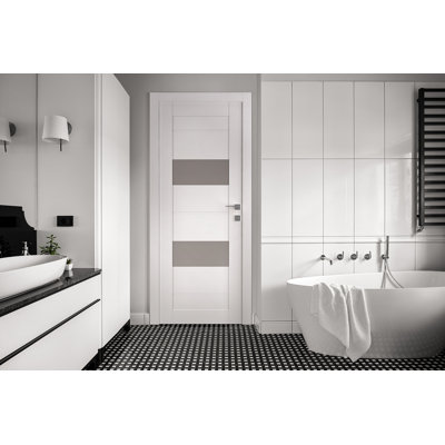 Vita Solid + Manufactured Wood Paneled without Installation Hardware Kit Prehung Door