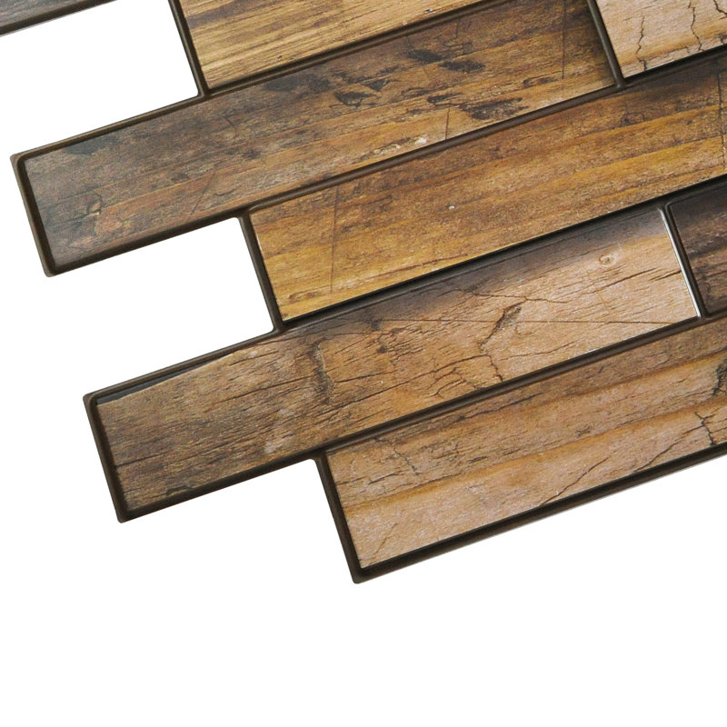 19" x 39" 3D Wall Panel (5-Pack), Yellowish Brown