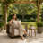 PE Rattan Patio Chair with Cushions 