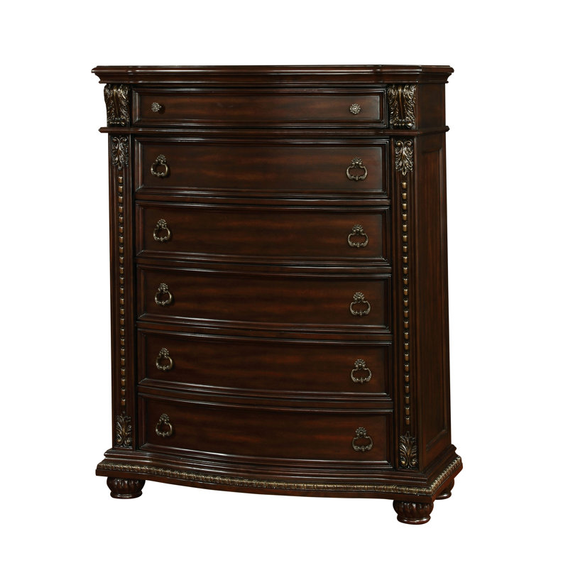 Abshire 44.5'' W 6 - Drawer Dresser, Espresso