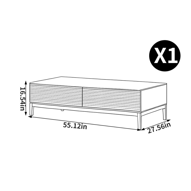 American style retro coffee table