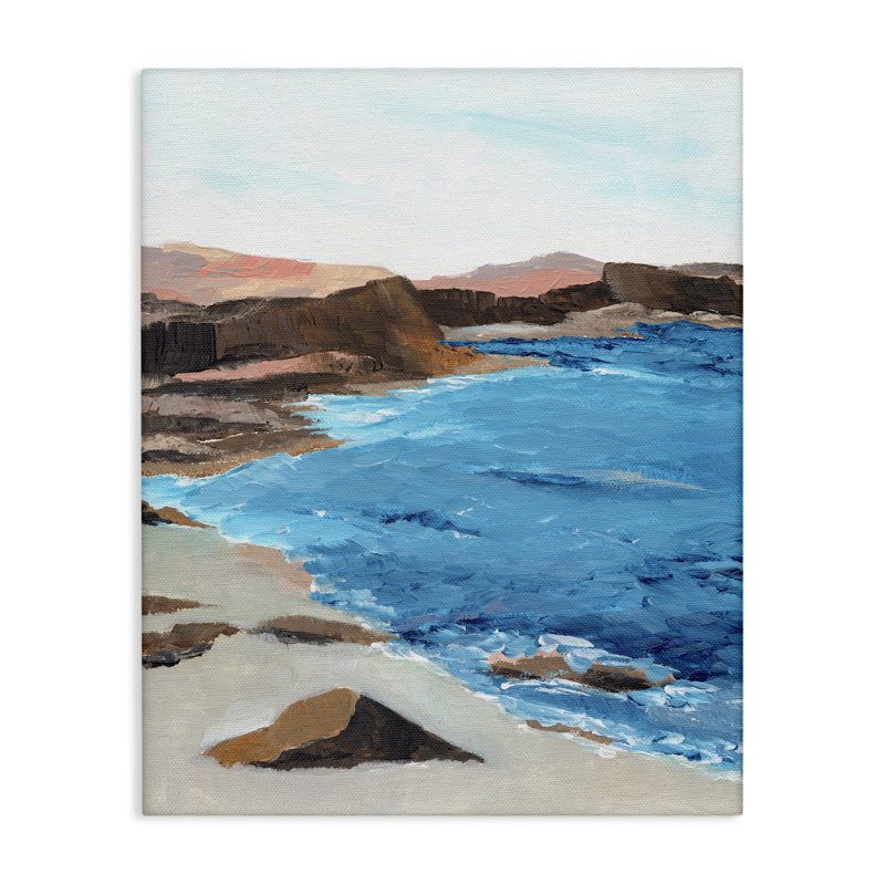 «Red Mountain Beach», art mural sur toile par Nikita Jariwala, H 48 po x l 36 po