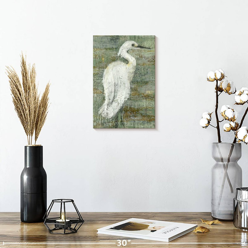 Brampt Textured Heron I, 12" H x 8" W