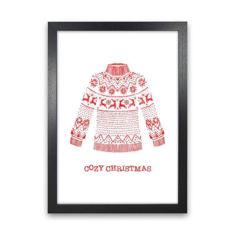Cozy Christmas - Print, Black Framed, 34cm H x 25cm W x 3cm D