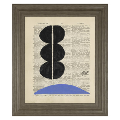 Art mural ébène en ébène - 22 po x 26 po - cadre brun