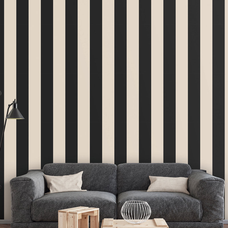 Doe 10m x 52.8cm Matte Wallpaper Roll, Beige/Black