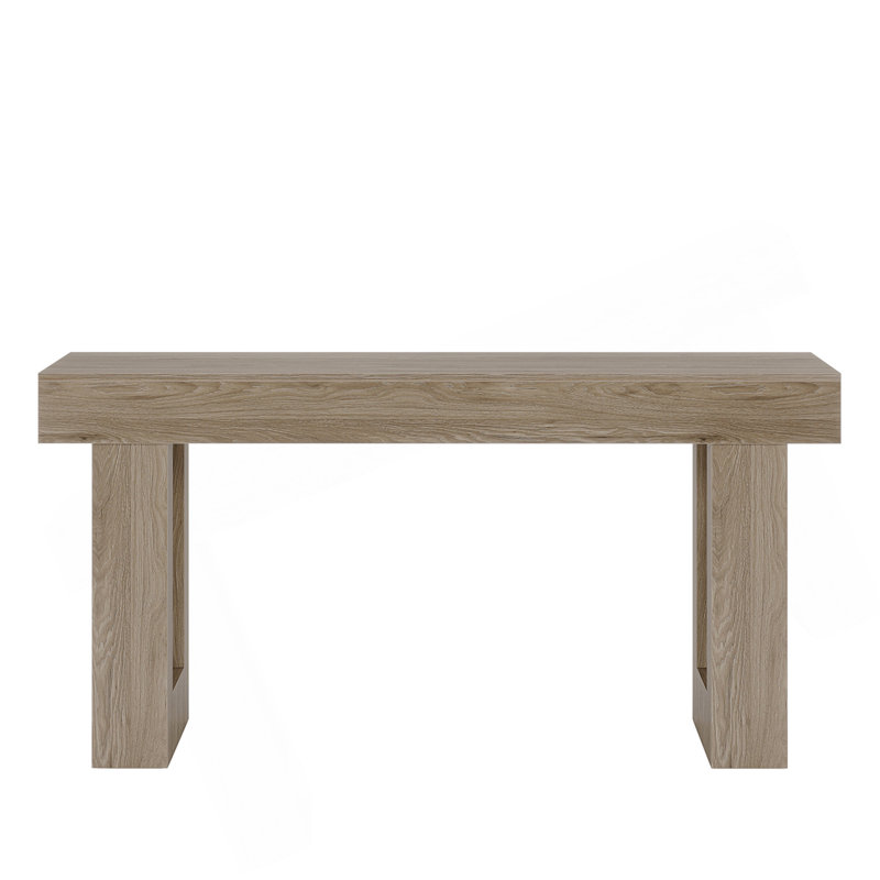 63 Inches Farmhouse Console Table – Extra Long Narrow Sofa Table Behind Couch, Rustic Wood Entryway Table, Gray