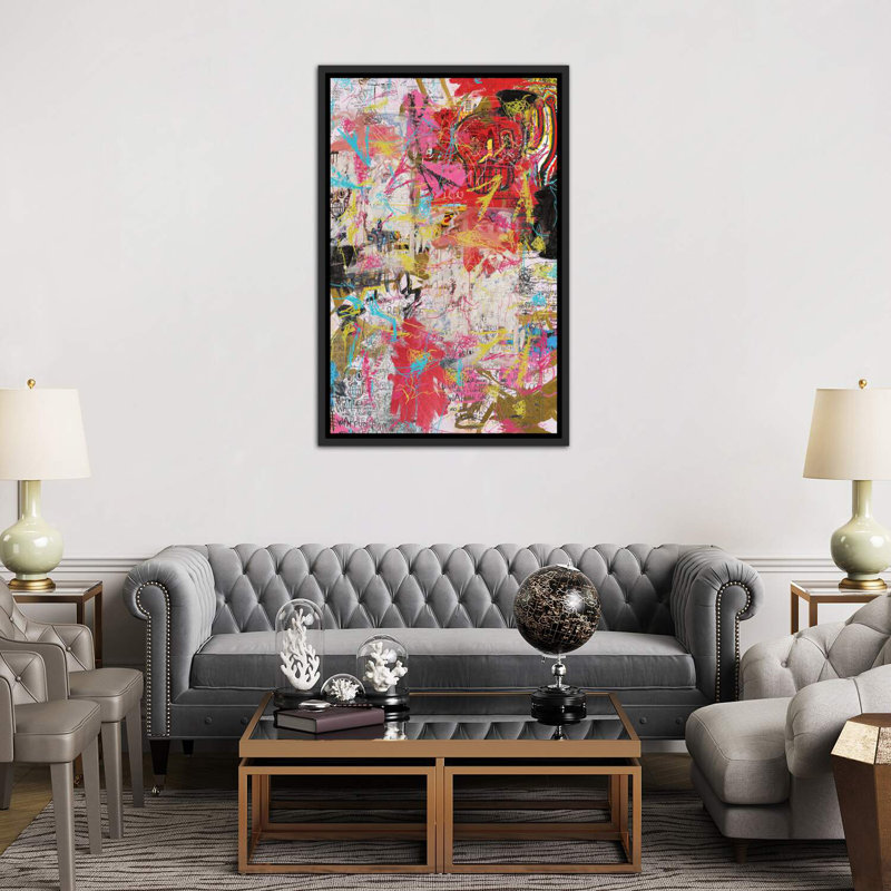 " The Radiant Child " by PinkPankPunk, 60" H x 40" W x 1.5" D, Black Framed