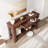 Farmhouse Console Table for Behind Couch, 54-Inch Long Entryway Table with Drawers & Open Storage Shelf-1247914170