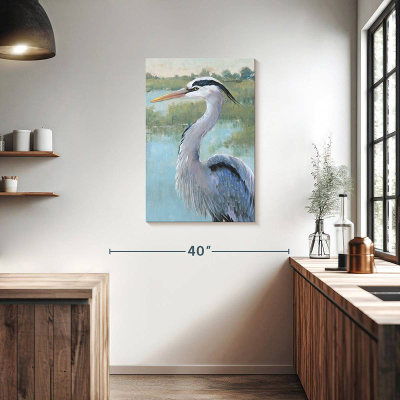 Brampt Blue Heron Portrait I, 36" H x 24" W
