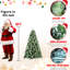 Arbre de Noël de 9 pi avec 122 branches de pin, 2518 pointes d'aiguilles mixtes et dures, structure à charnières pour installation sans tracas, support en métal festif de 9 pieds avec pointes réalistes et branches à aiguilles, support fiable