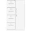 Armoire de rangement verticale en métal blanc pour et bureau, 4 tiroirs avec suspension à extension complète, documents à serrure sécurisée, chambre à coucher facile à nettoyer, divers articles à roulement en acier, assemblage