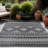 Rectangle Aldo Machine Made Polypropylene Area Rug in Black/White-1682518260