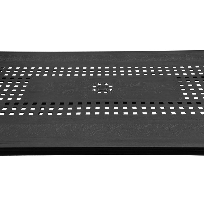 Adepeju Outdoor Dining Table, Black